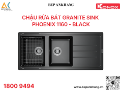 Chậu rửa bát Konox Granite Sink Phoenix 1160 – Black
